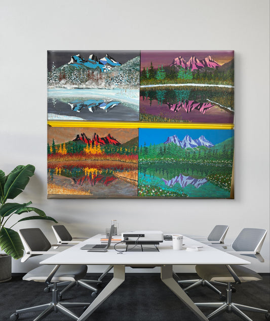 THREE SISTERS 4 PANEL WALL INSTALLATION